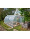 Serre Tonneau - modèle Jardinière - Sans aérations latérales - Longueur 4.5 m - largeur 3m - surface 13.5 m² - toujours 2 portes
