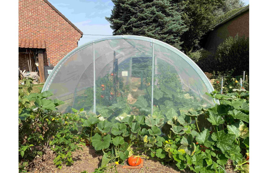 Bâche - polyéthylène -  pour serre Mini  - 3.70 m x 4.5 m - avec ou sans aérations latérales | Serres Tonneau