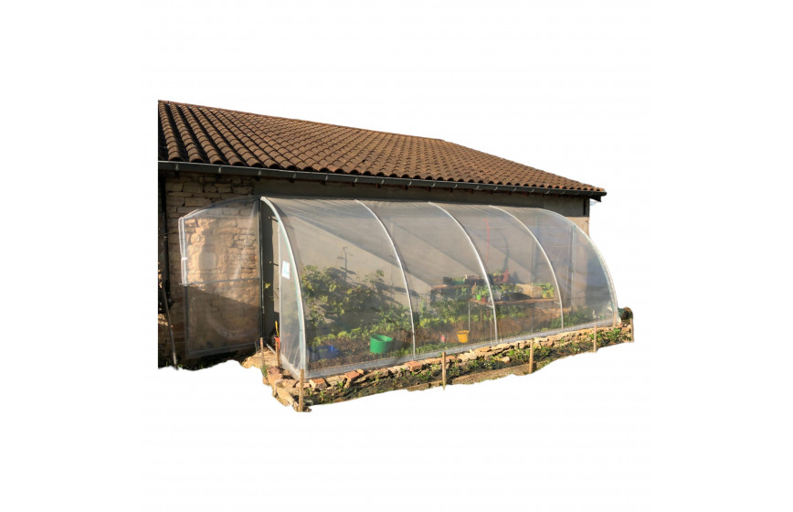 Serre adossée au mur 2m x 7,5m surface 15m² | Serres Tonneau