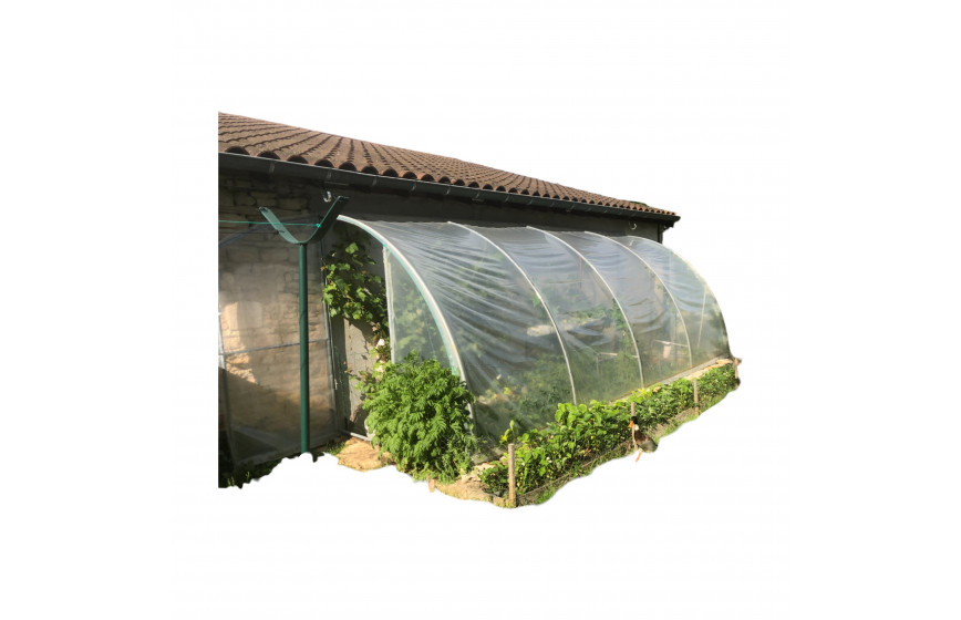 Serre adossée au mur 2m x 9m - surface 18m² | Serres Tonneau