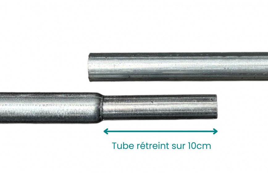 Tube 1 manchon Ø 30mm acier galvanisé