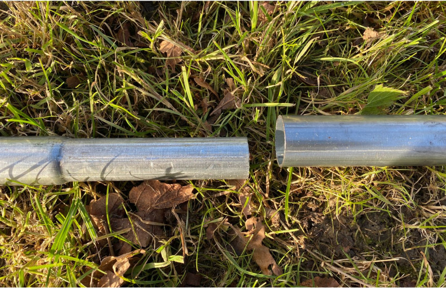 Tube 1 manchon Ø 30mm acier galvanisé