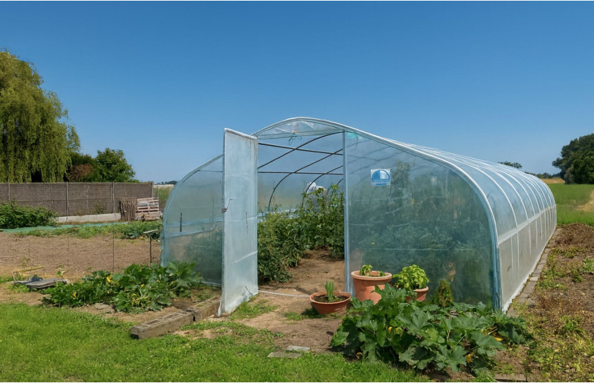 Serre maraîchère à pieds droits 5m x 9m|Serres Tonneau
