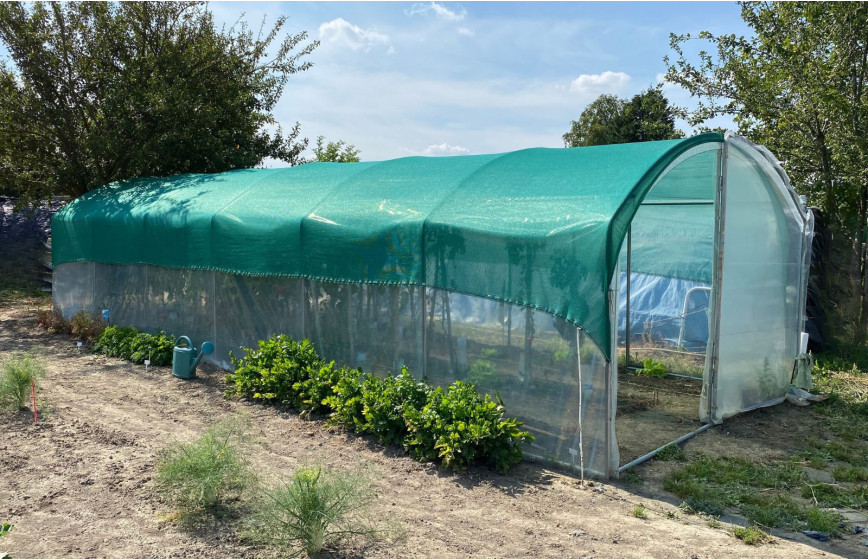 Serre Tonneau abri cultures de jardin ombrage en option - longueur 9m largeur 3m