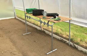 Jeu de 2 supports - Tablette en bois et porte outils inclus