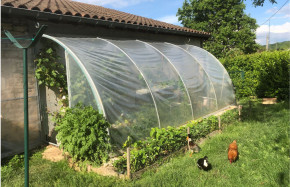 Serre adossée au mur 2m x 9m - surface 18m² | Serres Tonneau