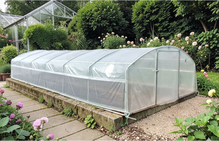 Serre de jardin moins d'1m80 de haut - longueur 9m | Les Serres Tonneau