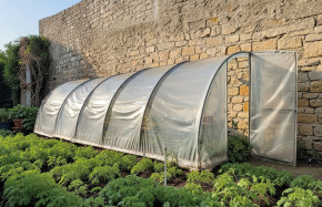 Serre adossée au mur 2m x 7,5m surface 15m² | Serres Tonneau