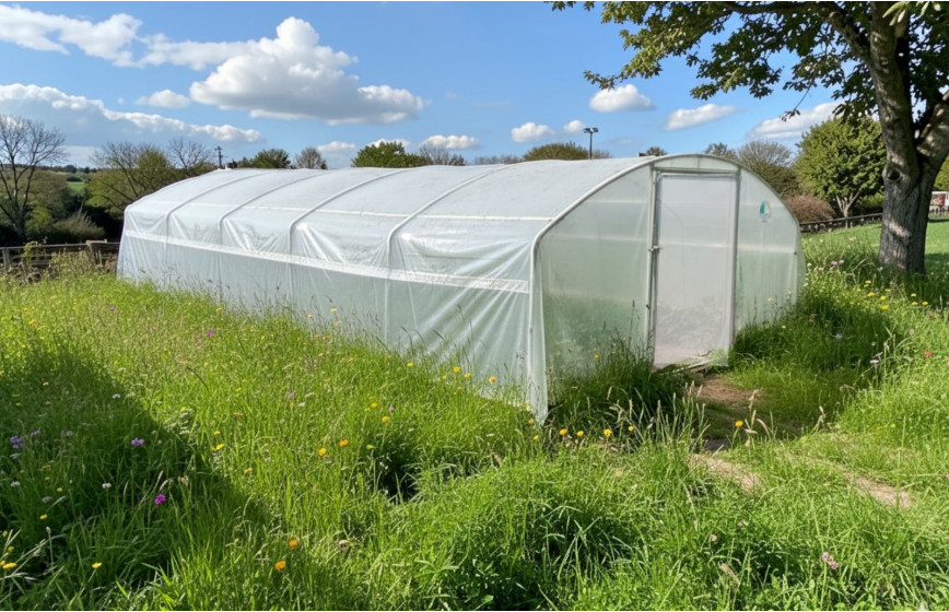Serre de jardin moins d'1m80 de haut - longueur 7m50 | Les Serres Tonneau