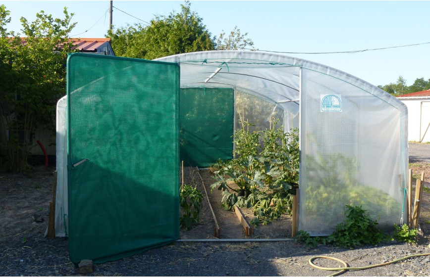 Ombrage porte de serre de jardin, largeur 1,35m | Serres Tonneau