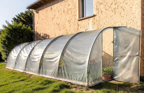 Serre adossée au mur 2m x 7,5m surface 15m² | Serres Tonneau