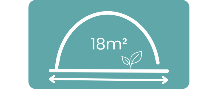 Serre tunnel de jardin 18m²