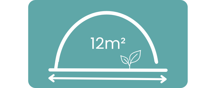 Serre tunnel de jardin 12m²