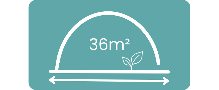 Serre tunnel de jardin 36m²