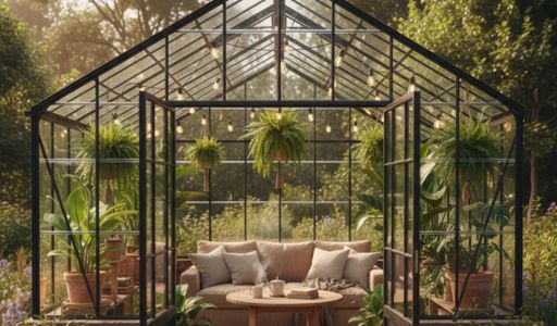 serre en verre idée jardin