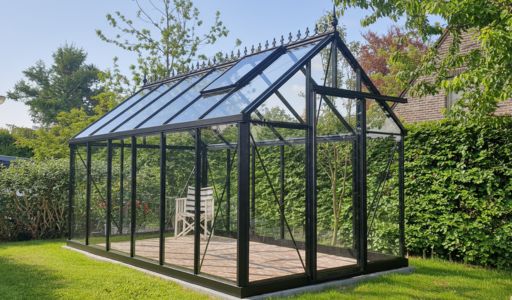 petite serre de jardin en verre