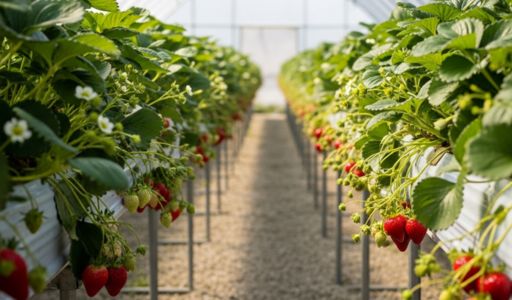 plantation-fraises-sous-serre