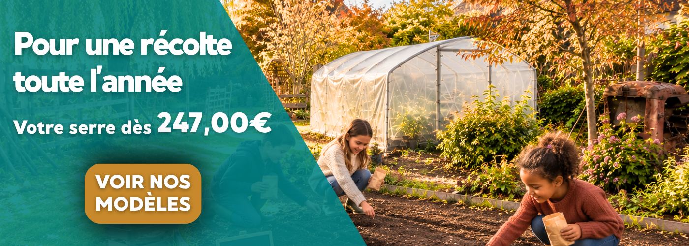 filet d'ombrage sur serre jardin convivial