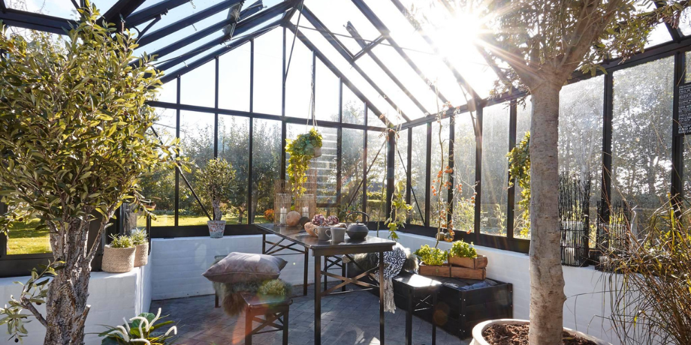 serre en verre atelier