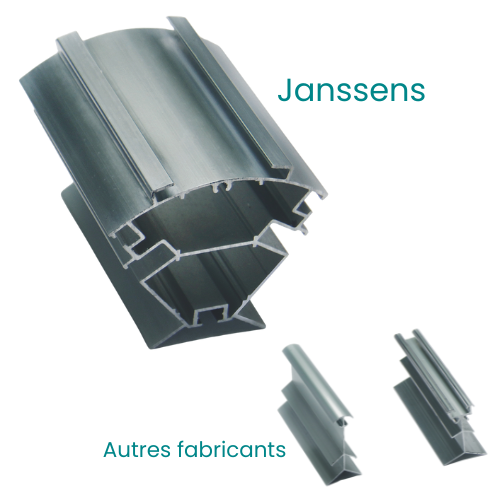 profilé faîtage solide serre en vere