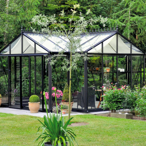serre en verre jardin